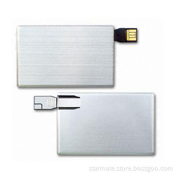 Metal Card USB Flash Drive, High Printing Quality, Full Capacity, Not Fake